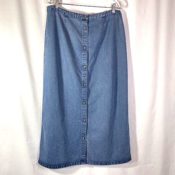 Charter Club Maxi Denim Skirt- Size 16 - Picture 3 of 12